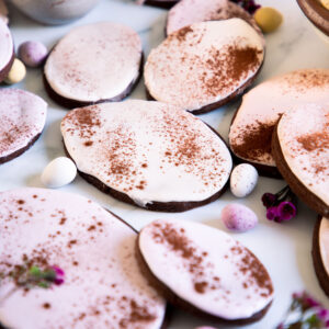 Cocoa-speckled Easter Eggs