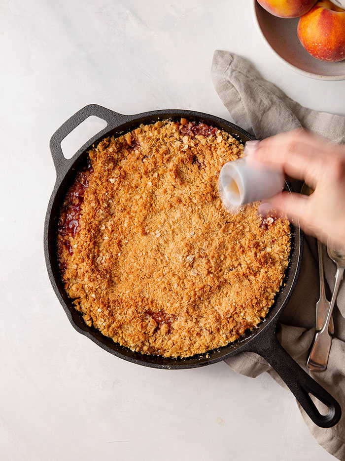 Peach and Maple Pan Crumble