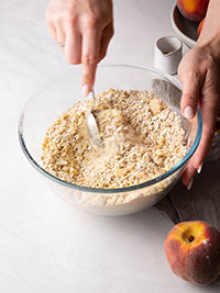 Peach and Maple Pan Crumble